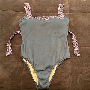 One Piece Bathing Suit- Blue